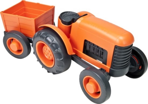 Tractor verde juguetes naranja